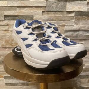 Z-Coil Freedom Classic Coil White Blue Leather Mesh Walking Shoes | 8 MSRP $260